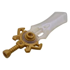 LEGO Minifigure, Weapon Sword Large with Molded Satin Trans-Clear Blade Pattern
