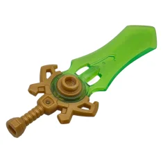 LEGO Minifigure, Weapon Sword Large with Molded Trans-Bright Green Blade Pattern