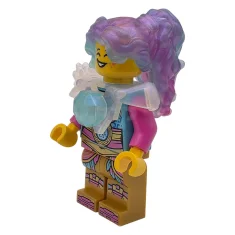 LEGO Izzie - Satijn Trans-Clear Armor met Satijn Trans-Light Blue Gem