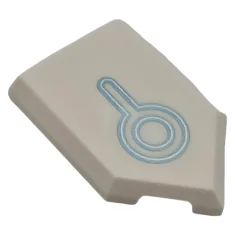 LEGO Tile, Modified 2 x 3 Pentagonal with Metallic Light Blue…