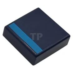 LEGO Tile 1 x 1 with Dark Azure Stripe Pattern
