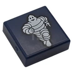 LEGO Tile 1 x 1 with White Michelin Man Logo Pattern