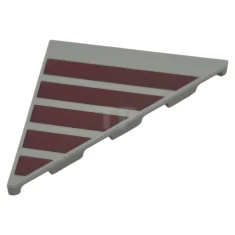 LEGO Tile 4 x 4 Triangular with Stripes Pattern - Side…