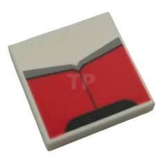 LEGO Tile 2 x 2 with SW Shock Trooper Red Armor…