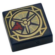LEGO Tile 1 x 1 with Gold and Tan Magic Compass…
