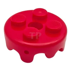 LEGO Piastra, rotonda 2 x 2 con bordo zigrinato (glassa)
