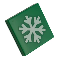 LEGO Tile 2 x 2 with White Snowflake Pattern