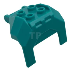 LEGO Borstpantser met 4 noppen en handvat met gesloten uiteinden