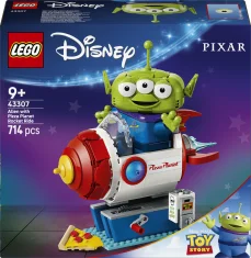 LEGO Alien met Pizza Planet raket