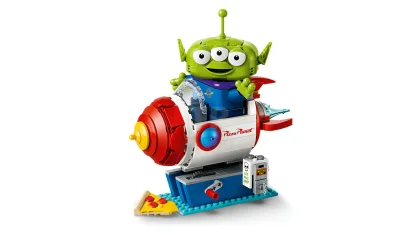 LEGO Alien met Pizza Planet raket