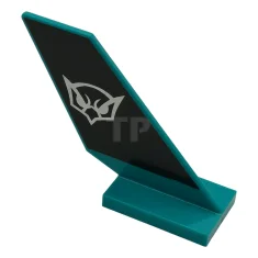 LEGO Tail Shuttle with Silver Hawk Head Logo Pattern on Both…