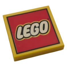 LEGO Tile 2 x 2 with Modern LEGO Logo Large Pattern