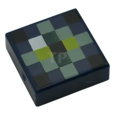 LEGO Tile 1 x 1 with Pixelated Sand Green, Dark Green…