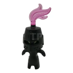 LEGO Grimspawn - Black Helmet Castle Closed, Trans-Dark Pink Plume, Forehead…
