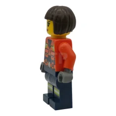LEGO Coast Guard City - Female, Reddish Orange Jacket with Pockets…