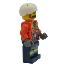 LEGO Coast Guard City - Male, Reddish Orange Jacket with Pockets…