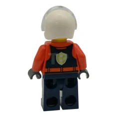 LEGO Coast Guard City Helicopter Pilot - Female, Reddish Orange Jacket…