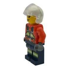 LEGO Coast Guard City Helicopter Pilot - Female, Reddish Orange Jacket…
