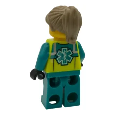 LEGO Paramedic - Female, Dark Turquoise and Neon Yellow Safety Vest,…