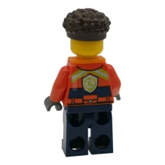 LEGO Coast Guard City - Male, Reddish Orange Jacket with Pockets…
