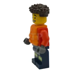 LEGO Coast Guard City - Male, Reddish Orange Jacket with Pockets…