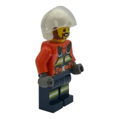 LEGO Coast Guard City Helicopter Pilot - Male, Reddish Orange Jacket…