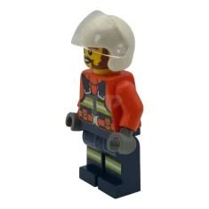 LEGO Coast Guard City Helicopter Pilot - Male, Reddish Orange Jacket…