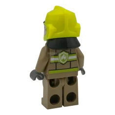LEGO Fire - Female, Dark Tan Jacket and Legs with Reflective…