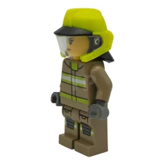 LEGO Fire - Female, Dark Tan Jacket and Legs with Reflective…