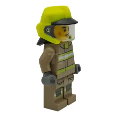 LEGO Fire - Male, Dark Tan Jacket and Legs with Reflective…