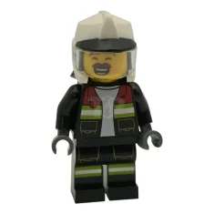 LEGO Fire - Male, Black Open Jacket and Legs with Reflective…