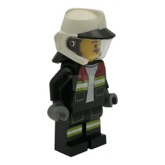 LEGO Fire - Male, Black Open Jacket and Legs with Reflective…