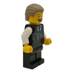 LEGO Air Traffic Controller - Male, Black Vest with Blue Striped…
