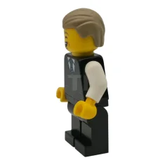 LEGO Air Traffic Controller - Male, Black Vest with Blue Striped…