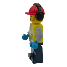 LEGO Airport Worker - Male, Neon Yellow Safety Vest with Reflective…