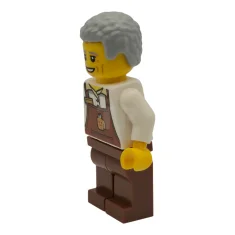 LEGO Barista - Male, Reddish Brown Apron with Cup and Name…