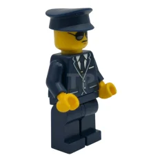 LEGO Passenger Plane Pilot - Male, Dark Blue Suit with Tie…