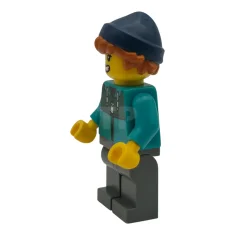 LEGO Plane Passenger - Female, Dark Turquoise Jacket with Dark Green…