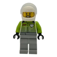 LEGO Race Car Driver - Male, Lime Racing Suit with Leopard…