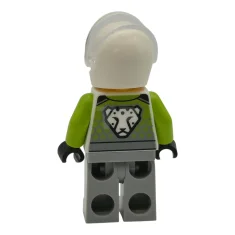 LEGO Race Car Driver - Male, Lime Racing Suit with Leopard…