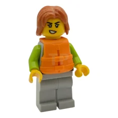 LEGO Woman - Light Bluish Gray and Lime Wetsuit, Light Bluish…