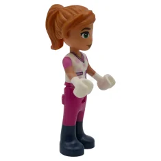 LEGO Friends Valeria - White Shirt with Hearts and Bones, Magenta…