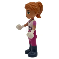 LEGO Friends Valeria - White Shirt with Hearts and Bones, Magenta…