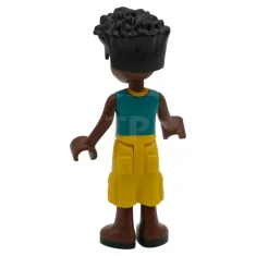 LEGO Friends Zac - Dark Tuquoise Shirt with Motorcycle, Yellow Cropped…