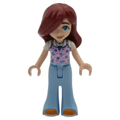 LEGO Friends Paisley - Hellrosa Tank-Top, hellblaue Hose, Glockenhose, orange Schuhe