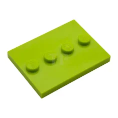 LEGO Tile, Modified 3 x 4 with 4 Studs in Center