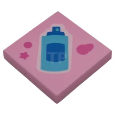 LEGO Tile 2 x 2 with Medium Azure and Blue Spray…