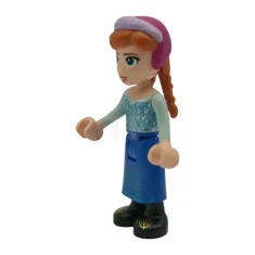 LEGO Anna - Falda Azul, Botas Negras y Top Negro, Mangas…