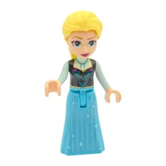 LEGO Elsa - Vestido Azul Medio, Capa Azul Medio Larga Estrecha,…
