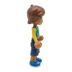 LEGO Friends Leo - Dunkeltürkise und gelbe Jacke, dunkelblaue Hose, blaue…